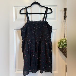 Torrid Babydoll Challis Smocked Cami with Strawberries size 4